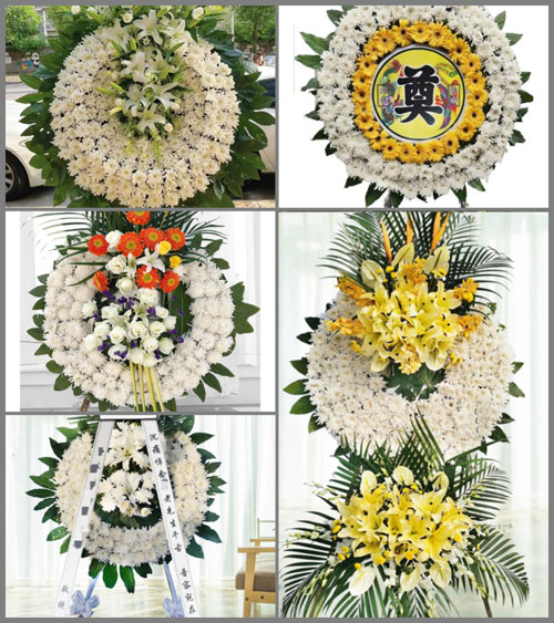 山东青岛即墨市龙泉街道解家泊村花圈速递